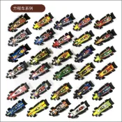 LGKAR 卡通方程式賽車 滑行玩具車 兒童合金鐵殼滑行小汽車 獎品禮物 娃娃機扭蛋批發 WJ84