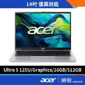 Acer 宏碁 Swift Lite SFL14-51M-50W8 文書筆電 福利品 Ultra 5/16G/512G