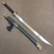 【龍泉劍莊】龍泉一體錳鋼繡春刀家居收藏雁翎刀真刀工藝擺件冷兵器未開刃