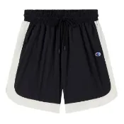 【Champion】官方直營 女款-CHAMPION For Her 邊條運動短褲-黑色(美線-ML005HS24-BK)