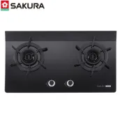 【QKShopping】SAKURA櫻花牌 檯面爐 G2922AG 黑色強化玻璃 二口雙炫火玻璃爐 含基本安裝