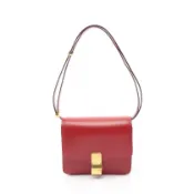 【DOKODEMO】【二手】Celine CELINE單肩包 Classic Box 小號RED皮革 Classic Box 迷你女士包