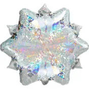 派對城 現貨【46x46cm鋁箔氣球(不含氣)-閃亮雪花】 生日氣球 鋁箔氣球 聖誕節氣球 派對佈置 拍攝道具 雪花造型