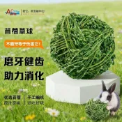 隔日達✨ 兔子磨牙草球 抗憂鬱牧草球 手工編織牧草球 兔子玩具 磨牙玩具 啃咬玩具 兔子玩具 提摩西 苜蓿草 磨牙玩具