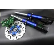 誠一機研 PS 前叉+F牌 對四卡鉗+加大固定碟 GP 125 V2 VP V1 金牌 150 鐵克諾 G3 G4 光陽