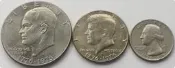 【滿300出貨】美國1976年25-50分-1元 建國200週年紀念幣3枚裝幣艾森豪威爾總統