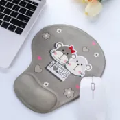 半屋 滑鼠墊 卡通滑鼠墊護腕可愛女生超大硅膠加厚游戲電腦辦公小號帶手腕墊手托3d胸立體創意動漫墊子男電競筆記本滑鼠墊