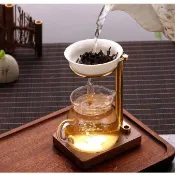 臺灣出貨⚡️高檔側把玻璃公道杯茶漏一體分茶器帶茶濾組合小青柑專用泡茶神器