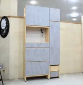 【歐風別館】威廉四尺白楓木+清水模色雙色玄關鞋櫃【基隆至台中免運費】
