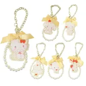 小禮堂 Sanrio 三麗鷗 壓克力造型珍珠吊飾 (草莓鮮奶油蛋糕) 小麥粉 兔媽媽 蹦蹦兔