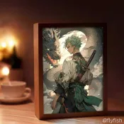 小夜燈 燈光畫  海賊王 索隆 燈光畫 小夜燈 動漫畫框 動漫周邊 手辦相框 動漫燈光畫 