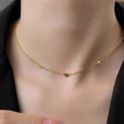 Love 鈦鋼項鍊,不褪色簡約時尚鎖骨鏈男女