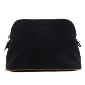【DOKODEMO】二手 Hermès Bolide Pouch Mini，棉質，法國製造，黑色，拉鍊開合，女士
