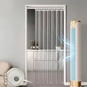 【巴芙洛】省電法寶 冷氣隔拉簾 透明空調門簾120*200cm(拉簾/風水簾/窗簾/防空調門簾/防水門簾/冷氣隔間簾)