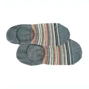 【Paul Smith】PAUL SMITH燙印簽名LOGO棉混紡彩條紋船型襪(男款/板岩灰x多色)
