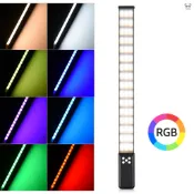 Andoer RGB HL-55S LED手持RGB補光棒 攝影燈 無極調光 3000K-5700K（內置鋰電池）帶US