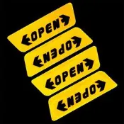 當天出貨不用等 4片裝 OPEN貼 車門開門警示貼 車門開啟防撞貼 安全警示反光車貼 貼紙 反光