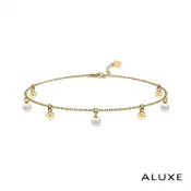ALUXE 亞立詩 天然淡水珍珠 10K金 K金手鍊 拼接金球 珍愛系列 Be True BR0213
