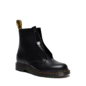 Dr. Martens 馬汀 1460 黑色女式無鞋帶光滑皮革無帶靴子