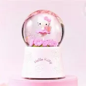 Hello Kitty花仙子 水晶球音樂盒 生日情人節聖誕交換禮物