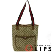 【DOKODEMO】二手 Gucci Old Gucci Sherry 系列手提包 39.02.003 PVC 女士手提包 米色/烏木色