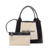 【DOKODEMO】【二手】BALENCIAGA世家 (Balenciaga) 手提包 海軍藍 Cabas XS 390346 帆布皮革 海軍藍 Cabas XS 女款 二手 B