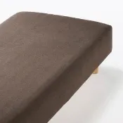 【MUJI 無印良品】棉天竺床包/SD (混灰/混米/混棕/混深藍) 成品尺寸:W115×L185×D35 cm 附鬆緊帶