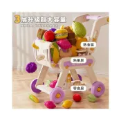 (店+)爆款玩具女孩購物車過家家廚房兒童玩具3-6歲水果手推車禮物