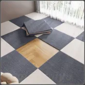 💕精品💕拼接自粘地毯客廳臥室爬行墊免打理牀邊滿鋪方塊圍欄防滑地墊環保地毯 巧拼 地墊 止滑墊 巧拼地墊 拼接地墊房間地毯