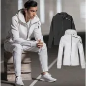 【可開發票】Adidas Z.N.E 三葉草外套男女生休閒服套裝 貝克漢 彭於晏 愛迪達白色 連帽外套 運動套裝 休閒