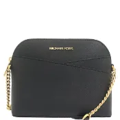 MICHAEL KORS 貝殼包 斜背包 防刮牛皮 鏈條包 側背包 M56600 黑色MK(現貨)