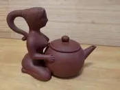 趙示強製紫砂茶具/祼女紫砂茶壺/祼女紫砂壺/早期老瓷器/阿公阿嬤的老碗盤/古早碗盤/早期食器皿/復古擺飾/老瓷盤
