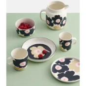 【現貨/快速出貨】下單前請私訊 專櫃代購芬蘭Marimekko UNIKKO 20cm罌粟花印花餐盤 杯盤組 老件