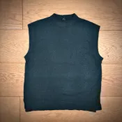 《595_Vintage》ITEMS URBAN RESEARCH｜IT16-12A002 深藍綠無袖針織背心｜M