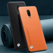 適用於 OnePlus 6 6T 防震豪華啞光 PU 皮套商務包