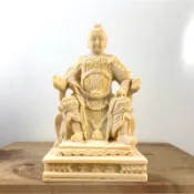 (大尊的)3吋6坐姿中壇元帥、哪吒 三太子爺公公仔（#D）、廟會 陣頭 模型 素體 公仔