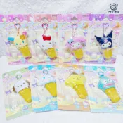 ┃三麗鷗┃🇯🇵日本正版 現貨 冰淇淋甜筒造型 收納盒吊飾 萬代食玩 Kitty 酷洛米 花小兔 布丁狗 人魚漢頓