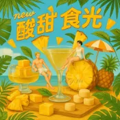 (店+)來場盛夏狂歡 冰糖鳳梨寒天 夏日解膩必喝 喝得到果香、咬得到Q感 冰糖磚 寒天凍 鳳梨寒天 低熱量 水果茶磚 冰糖 寒天飲