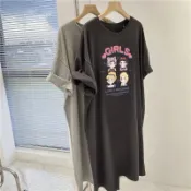 短睡衣 睡衣裙 4XL 有口袋 不二家 牛奶妹 T恤裙 寬鬆睡衣 女生家居服 連身睡衣 居家睡衣 洋裝 可外穿