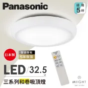 LED 32.5瓦 和卷遙控吸頂燈 國際牌 經典系列 5坪適用 房間客廳 日本製 原裝進口 免運費 5年原廠保固