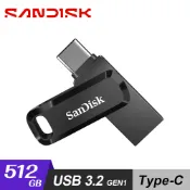 【SanDisk】Ultra Go USB Type-C 512G 雙用隨身碟 黑色