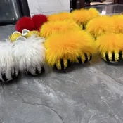 舞獅舞龍 專用鞋,醒獅鞋舞獅鞋表演鞋純羊毛,碼數留言,醒獅鞋毛