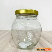 【柚子烘焙食品】MIT台灣製造金蓋354cc 大肚玻璃圓瓶 果醬瓶 醬菜瓶 收納罐 干貝醬 辣椒罐 罐子 瓶子 玻璃罐