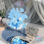 客製化婚禮簽到牌 海洋風簽到相框 圓形簽到冊 公司生日賓客簽到 創意客製化 婚禮小物 禮品 紀念品 相框 簽到本 熊熊