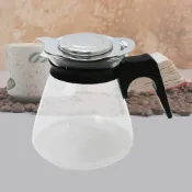 (店+)台灣製玻璃咖啡壺-605cc-塑膠手把x1+304不鏽鋼沖泡茶濾網組x1入