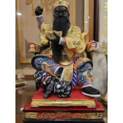 〔修緣佛像文物館〕 1尺3武財神 1尺3武財神 趙公明 玄壇元帥 神像 佛像 神明 樟木雕刻
