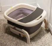 林之舍家居 泡腳桶 足浴盆 折疊全自動足浴盆氣泡按摩盆足浴器電動洗腳盆按摩泡腳足療桶「限時特惠」
