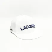 美國百分百【全新真品】Lacoste 棒球帽 休閒 配件 鱷魚 帽子 LOGO 專櫃精品 遮陽帽 白色 CX27