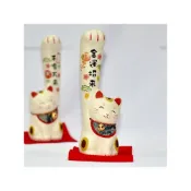 (店+)日本製 18cm 金運招來 招財貓 吉祥物 龍虎作 sc685