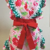 Pinkoi 代購 - 佛朗明哥用披肩與圍裙 C (粉色碎花圖案底布)